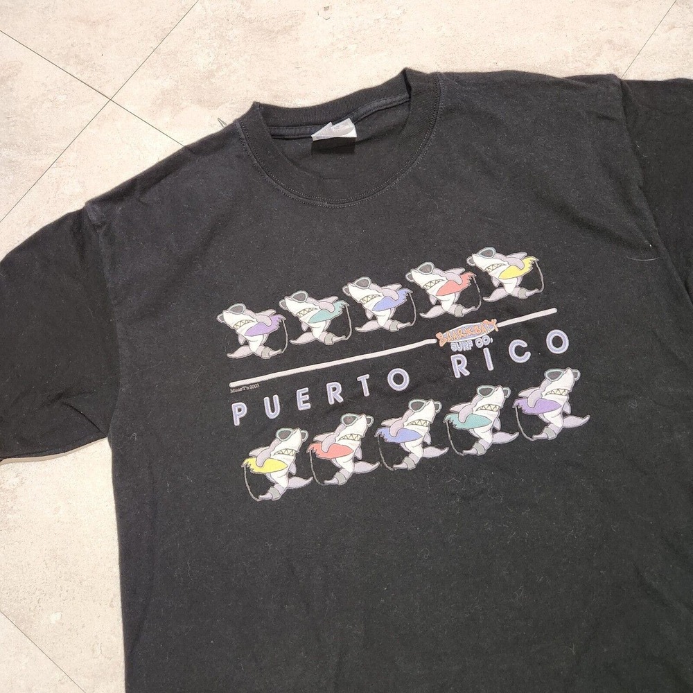 VTG Y2K SharkBait‎ Surf Co Company Mens M Medium Puerto Rico Surfing T Shirt